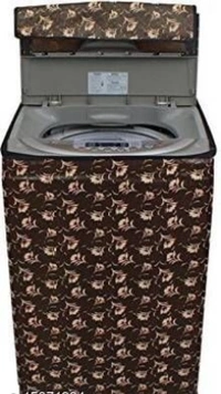 DREAM CURE Portable Washing Machine Brown Color Printed PVC Cover,Top Load Waher Dryer Cover Water Proof , Full Automatic /Wheel Washing Machine Cover For 6 Kg Cover - 6 Kg, PVC, Cover, Pack of 1